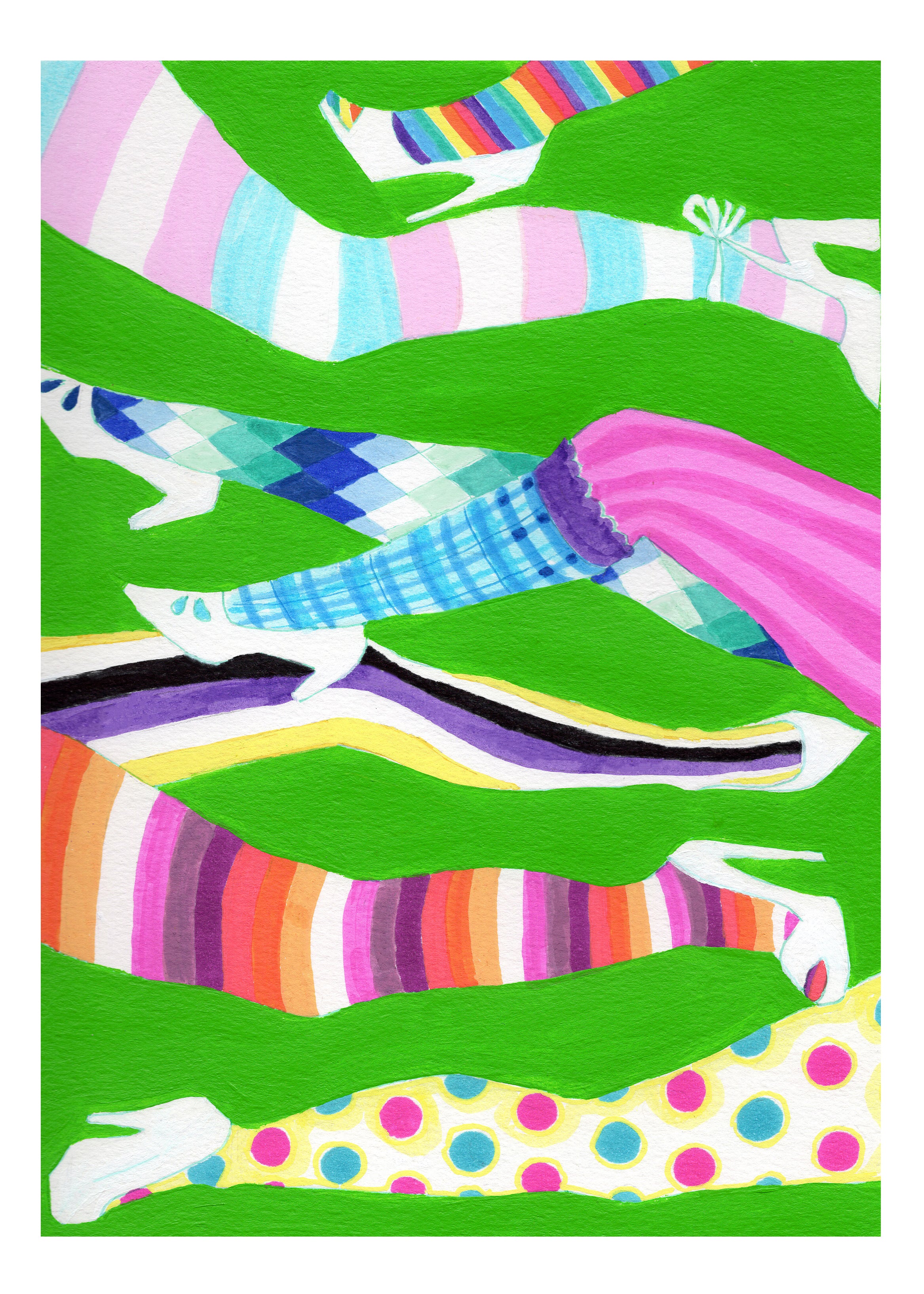 PRIDE Funky Tights, Big Heart - Paper Print